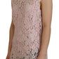 Elegant Sheer Lace Sleeveless Blouse in Pink