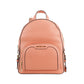 Jaycee Medium Sherbert Pebbled Leather Zip Pocket Backpack Bookbag