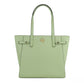 Carmen Large Light Sage Saffiano Leather North South Tote Handbag