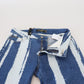 Sleek Striped Slim Fit Italian Jeans