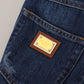 Embellished Straight Leg Designer Jeans