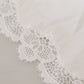 Elegant White Lace Trim Cotton Blouse