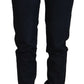 Sleek Black Low Waist Denim Pants