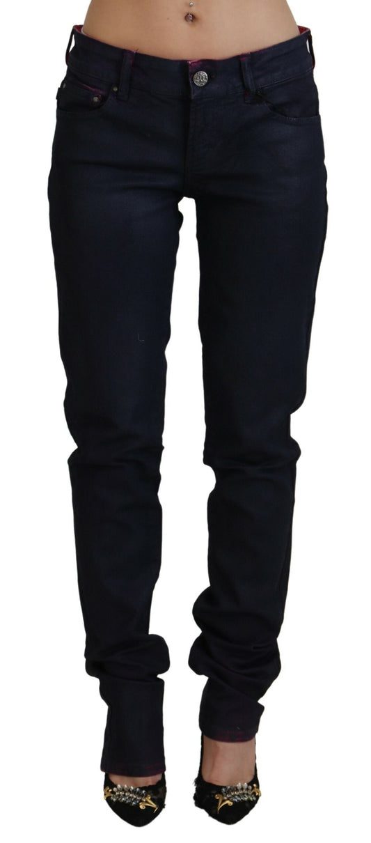 Sleek Black Low Waist Denim Pants