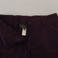 Elegant Tapered Purple Cotton Pants