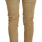 Chic Brown Low Waist Skinny Corduroy Pants