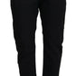 Chic Tapered Black Cotton Pants