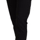 Chic Tapered Black Cotton Pants