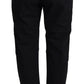 Chic Tapered Black Cotton Pants