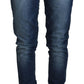 Elegant Blue Washed Low Waist Skinny Jeans