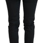 Chic Low Waist Black Skinny Jeans