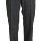 High-Waist Plaid Virgin Wool Pants