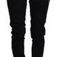 Chic Mid Waist Flared Black Jeans