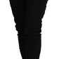 Chic Mid Waist Flared Black Jeans