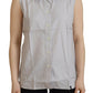 Elegant Sleeveless Cotton Polo Top