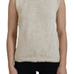 Chic Beige Sleeveless Tank Top