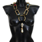 Gold Brass Sicily Crystal Robe Statement Necklace
