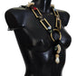 Gold Brass Sicily Crystal Robe Statement Necklace