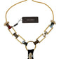 Gold Brass Sicily Crystal Robe Statement Necklace