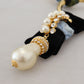 Gold Brass Sicily Crystal Robe Statement Necklace