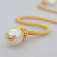 Gold Brass Sicily Crystal Robe Statement Necklace