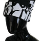 White Printed Nylon Women Winter Beanie Cap Hat