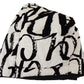 White Printed Nylon Women Winter Beanie Cap Hat