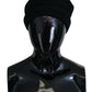 Black Virgin Wool Women Winter Beanie Cap Hat