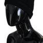 Black Virgin Wool Women Winter Beanie Cap Hat