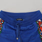 Elegant Multicolor Printed Cotton Shorts