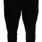 Elegant Black Tapered Wool Trousers