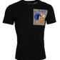 Chic Black Cotton Tee for the Modern Man