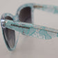 Blue DG4190 Lace Crystal Acetate Butterfly Sunglasses