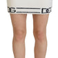 High Waist Logo Print Mini Skirt