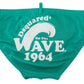 Chic Green Swim Briefs with White Logo