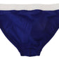 Chic Blue & White Cotton Blend Briefs