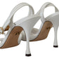 Devotion Embellished White Leather Stilettos