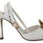 Devotion Embellished White Leather Stilettos