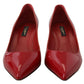 Exquisite Red Patent Leather Pumps