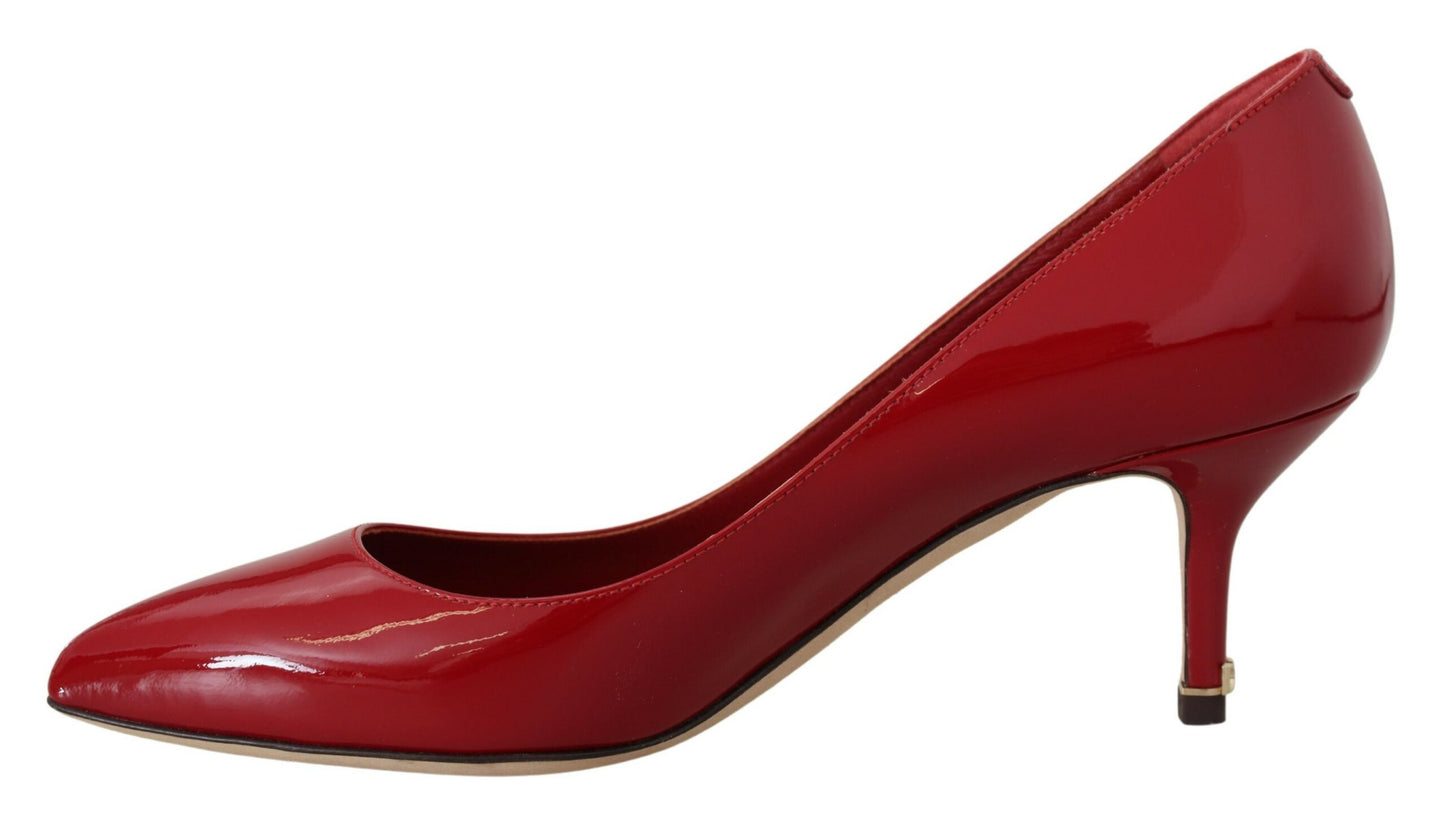 Exquisite Red Patent Leather Pumps