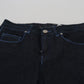 Chic Slim-Fit Cotton Denim in Dark Blue