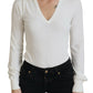 Chic Ivory Casual Blouse