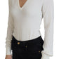 Chic Ivory Casual Blouse