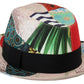 Multicolor Patchwork Women Fedora Wide Brim Hat
