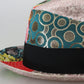 Multicolor Patchwork Women Fedora Wide Brim Hat