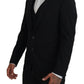 Elegant Black Martini Two-Piece Suit