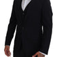 Elegant Black Martini Two-Piece Suit