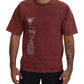 Elegant Maroon Printed Cotton Tee