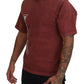 Elegant Maroon Printed Cotton Tee