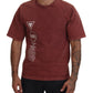 Elegant Maroon Printed Cotton Tee